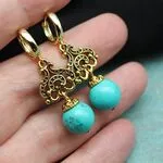 Серьги с бирюзой