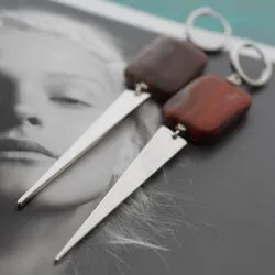 Серьги из агата ботсвана