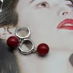 Серебряные серьги с кораллами