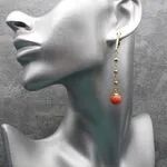 Авторские серьги с кораллом