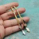 Длинные серьги с крестами