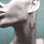 Серьги из серебра и бирюзы 