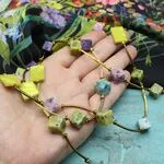 Сотуар с натуральными камнями - перламутр, кварц