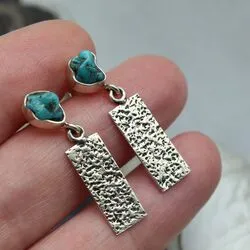 Серьги с аризонской бирюзой