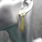 Серьги капли с натуральными камнями