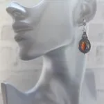 Гранатовые серьги