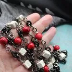 Колье коралловое
