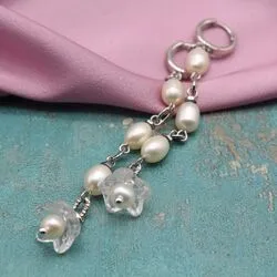 Серьги из серебра и жемчуга
