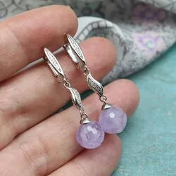 Серьги с аметистами