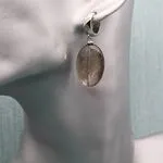 Серьги с дымчатым кварцем
