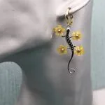 Оригинальные серьги саламандры