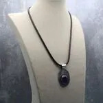 Серебряное колье с аметистом