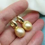 Серьги с барочным жемчугом