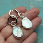 Серьги трансформеры с барочным жемчугом
