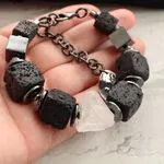 Крупные браслеты с натуральными камнями
