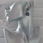 Серьги с синим гелиотисом