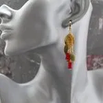 Серьги с тюльпанами из кораллов