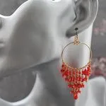 Коралловые грозди. Серьги