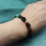 Необычные украшения - браслет с раухтопазом, дымчатым кварцем