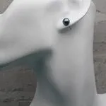 Пусеты с черным жемчугом