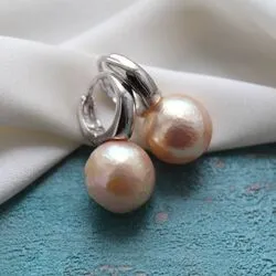 Серьги из розовых касуми