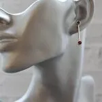 Гранатовые серьги с ссеребром