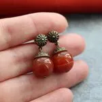 Серьги из сердолика