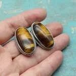 Серьги из тигрового глаза
