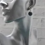 Коралловые серьги - синий коралл