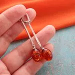 Серьги из янтаря