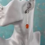 Янтарные серьги