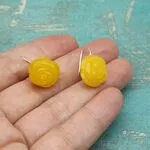 янтарные серьги
