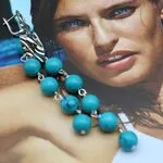 Серьги из бирюзы и серебра
