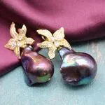Серьги с барочными жемчужинами