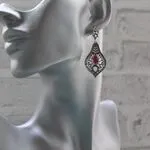 Гранатовые серьги