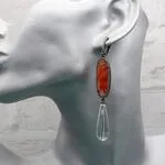 Авторские серьги с натуральными камнями