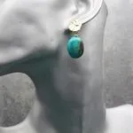 Авторские серьги с бирюзой