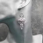 Серьги грозди с аметистом