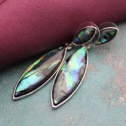 Серьги из зеленого гелиотиса
