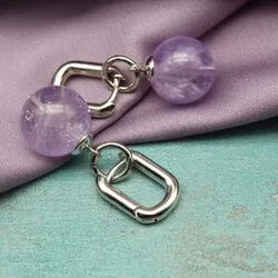 Серьги трансформеры из аметиста