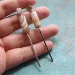 авторские серьги с натуральными камнями