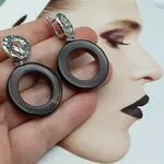 Агатовые серьги с серебром