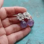 Серьги из серебра и аметиста