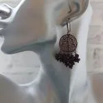 Гранатовые серьги
