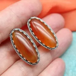 Серьги с сердоликом