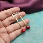 Серьги с кораллом