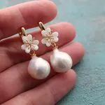 Серьги с барочным жемчугом