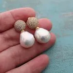 Серьги с жемчугом барокко