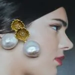 Серьги с барочным жемчугом