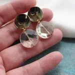 Стильные серьги с цитринами